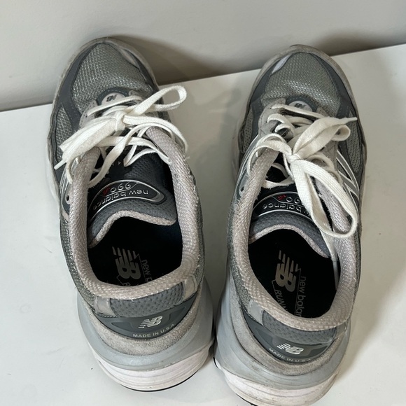 Women’s Size New Balance 990 Made in USA Classic Gray and White Sneakers - Picture 9 of 11